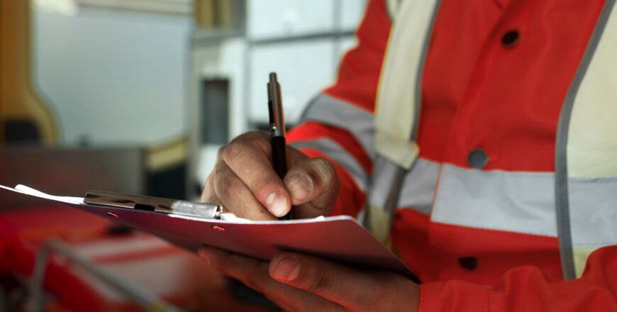 side-view-man-taking-notes-ambulance-car